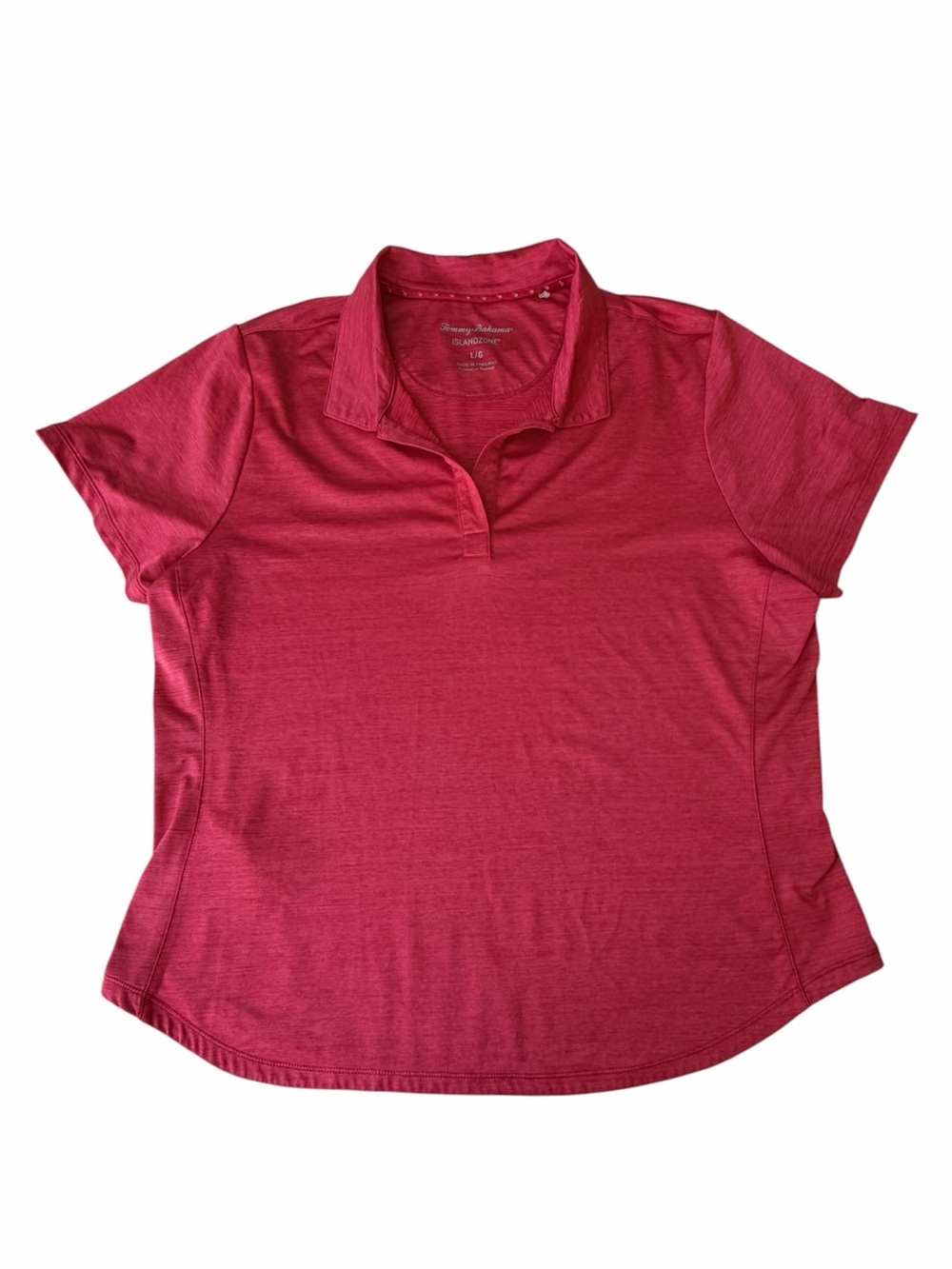 Tommy Bahama Islandzone Red Collared Performance Golf Polo Shirt, Large - Picture 1 of 7